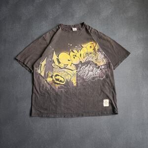 Vintage Y2K Ecko Unltd. Graffiti City Double Sided Grey Shirt XXL